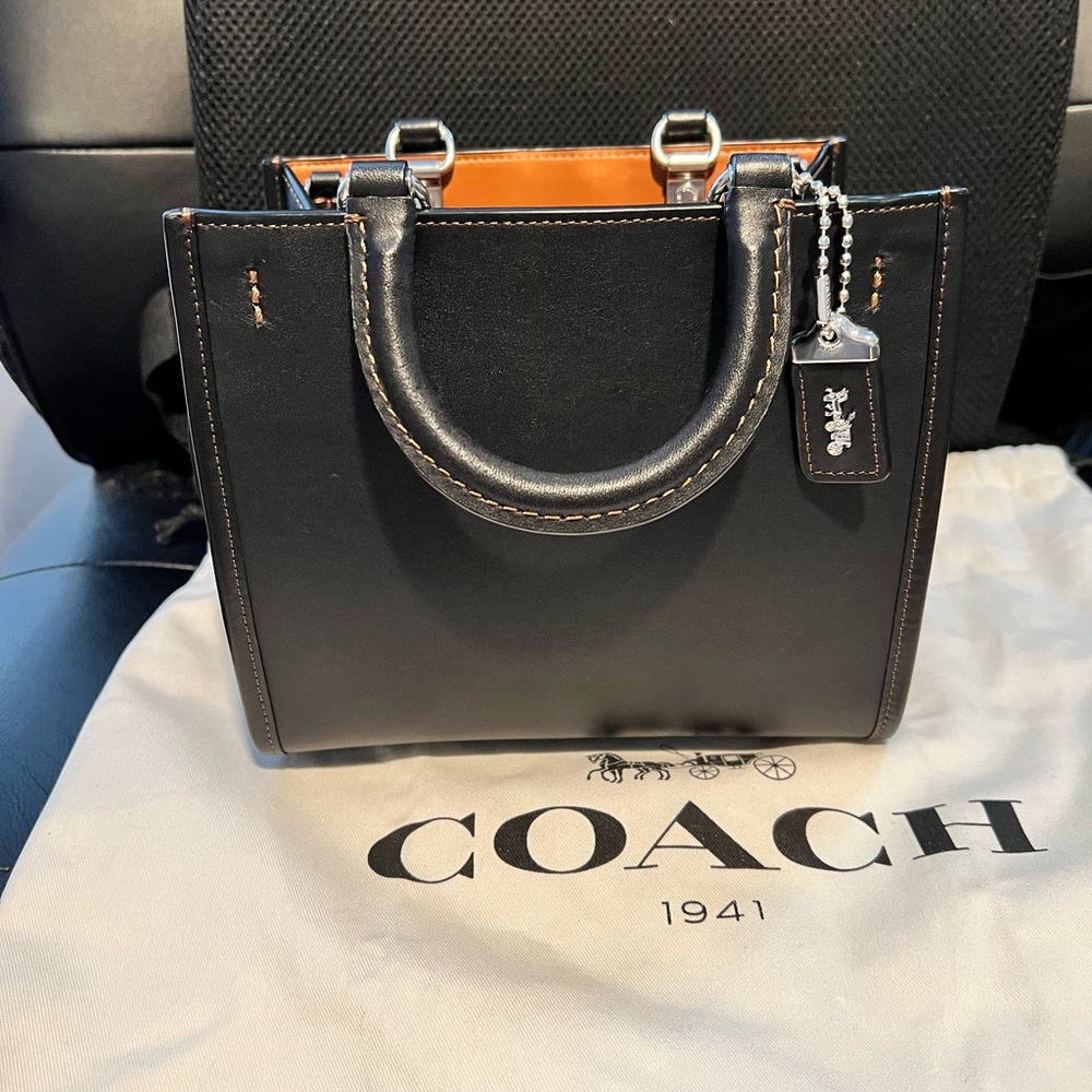 Coach Rogue 20 in Black/ Silver Hardware Smooth Leather